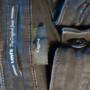Levi's black skinny jean leggings size 10